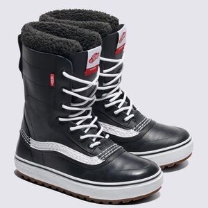 Vans Black and White High-Top Waterproof Boots New